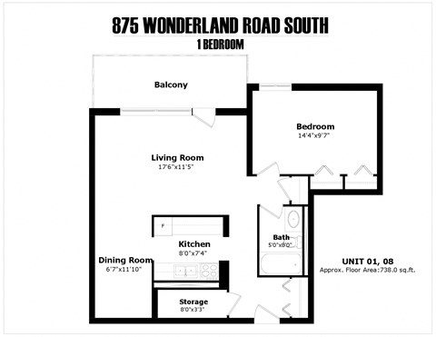 875 Wonderland Road Studio-3 Beds Apartment for Rent - Photo Gallery 14